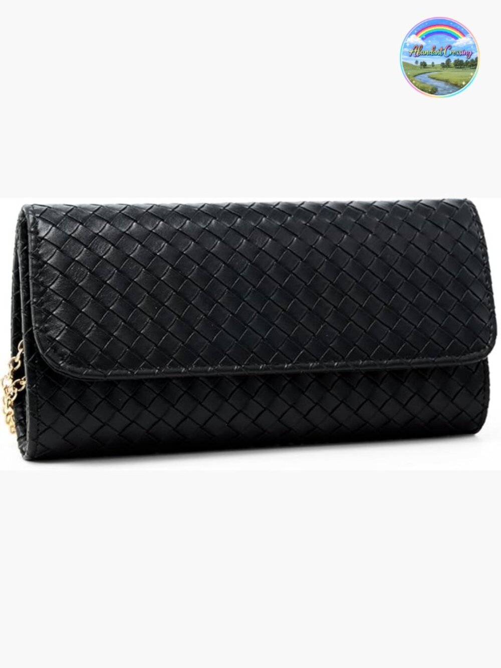 Faux Leather Evening Bag Shoulder Crossbody Clutch Handbag Woven Purse